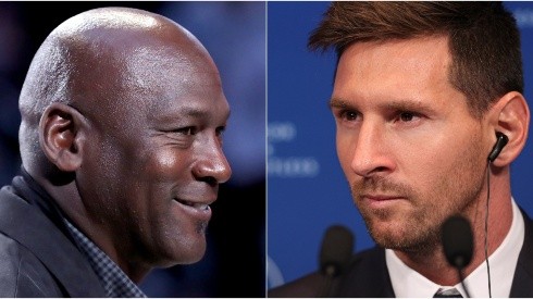Michael Jordan (left) & Lionel Messi. (Getty)