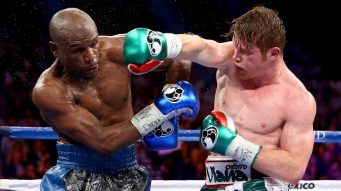 Floyd Mayweather and Canelo Alvarez faced each other with a huge purse at stake. (Getty)