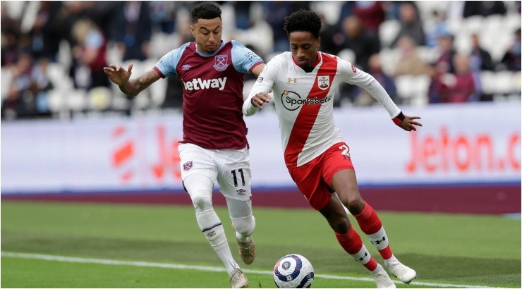 Lingard vs West Ham. (Getty)