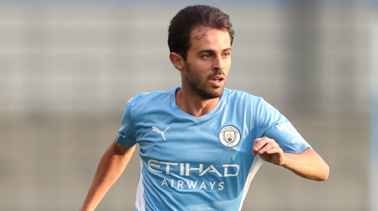 Bernardo Silva in action for Manchester City during the preseason. (Getty)