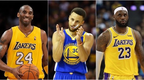 Kobe Bryant, LeBron James y Steph Curry.