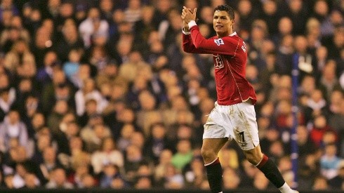 Ronaldo en acción en el estadio Old Trafford.
