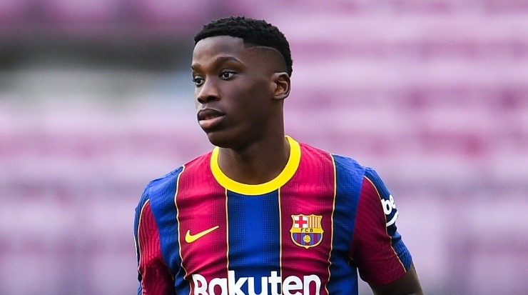 Ilaix Moriba had an argument with Barcelona over his contract renewal and would join Leipzig. (Getty)