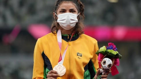 Jardênia Silva, que ganhou o bronze nesta terça (3), na prova 400m da classe T20. (Foto: Getty Images)
