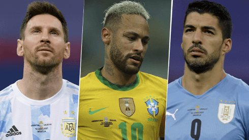 Lionel Messi (Argentina), Neymar (Brasil) y Luis Suárez (Uruguay) son algunas de las figuras de las Eliminatorias Conmebol. (Fotos: Getty).