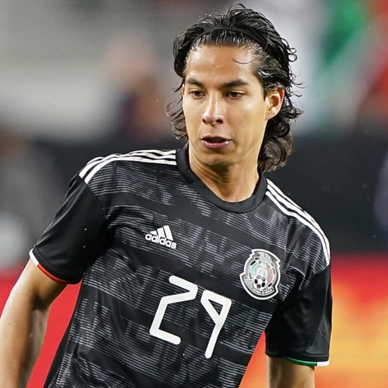 Mexico National Team 2022-23 Qatar World Cup Diego Lainez #11 Away