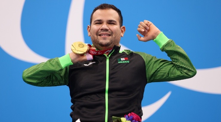 Diego Lopez Diaz of Mexico poses during the men’s 50m Freestyle. (Getty)