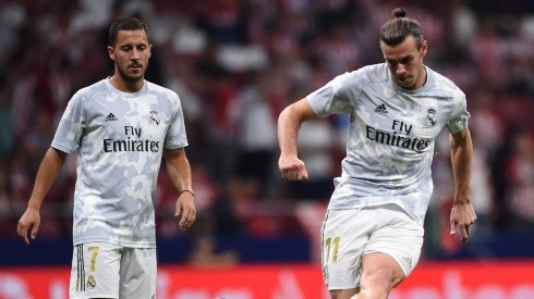 Eden Hazard y Gareth Bale en un entrenamiento de Real Madrid.