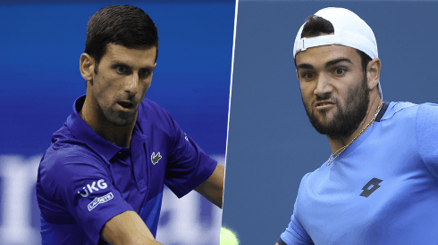Novak Djokovic vs. Matteo Berrettini por el US Open (Foto: Getty Images).