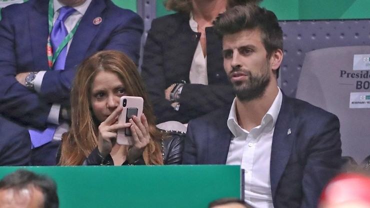 Shakira y Gerard Piqué compartiendo en el tenis.