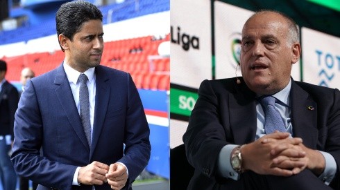Nasser Al-Khelaifi y Javier Tebas, presidentes del PSG y LaLiga.