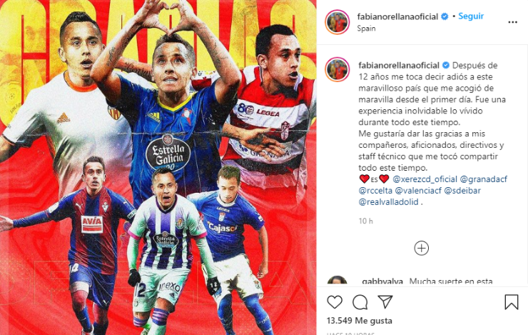 Fabián Orellana Instagram