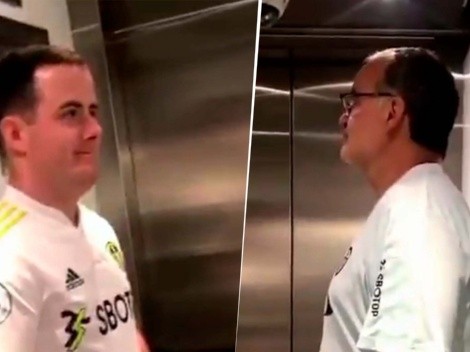 Un hincha del Leeds se cruzó con Bielsa en un ascensor y se quedó helado