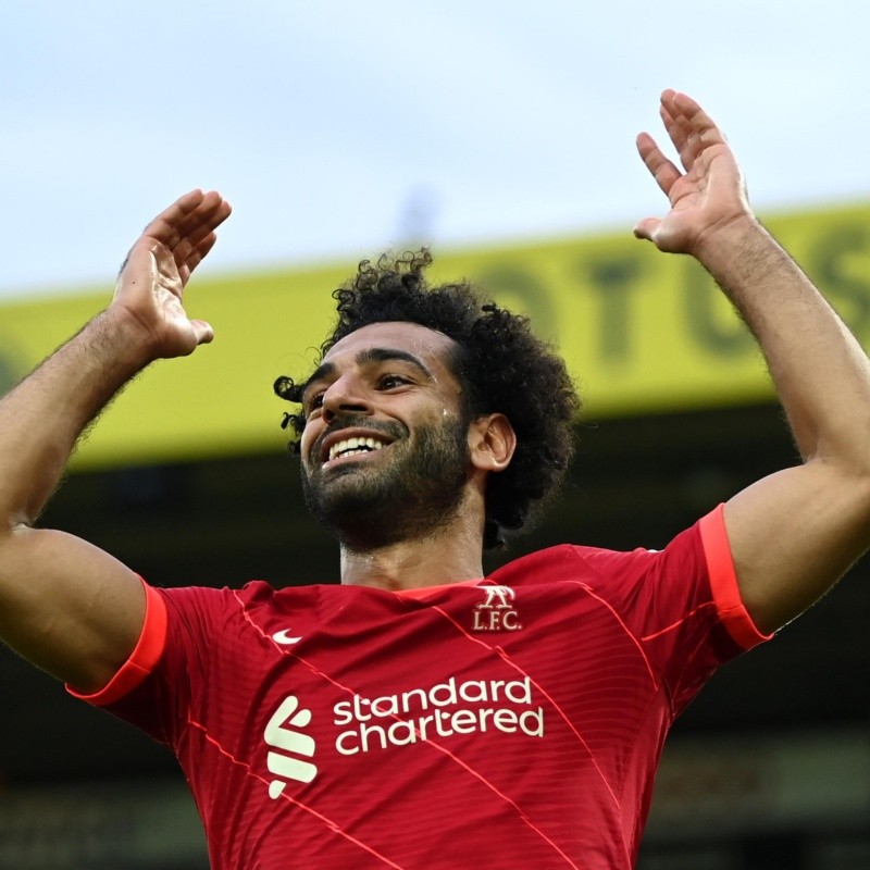 Salah convirtió su gol 100 en Premier League y es el quinto más rápido en conseguirlo