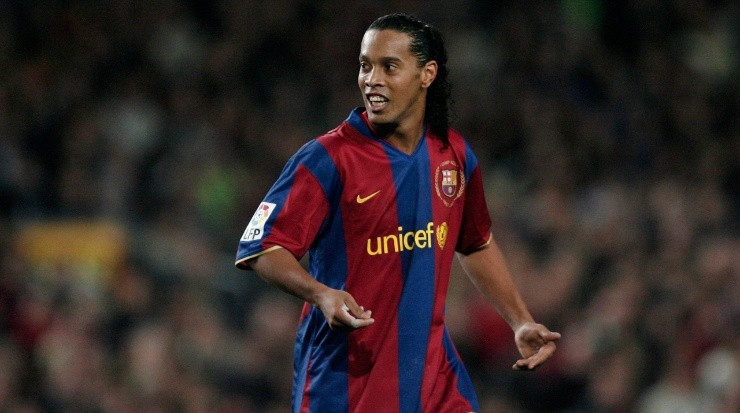 Ronaldinho elevated Barcelona&#039;s profile to the heights of European soccer and was key in winning the 2005/06 UEFA Champions League (Getty Images).