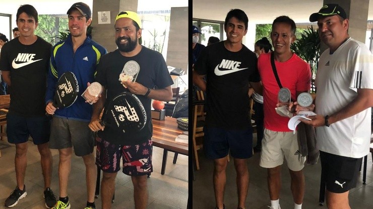 Algunos de los ganadores del Primer Torneo de Pádel de Villa Internacional de Tenis
