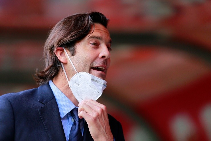 Santiago Solari, contento por la victoria. JAM Media.