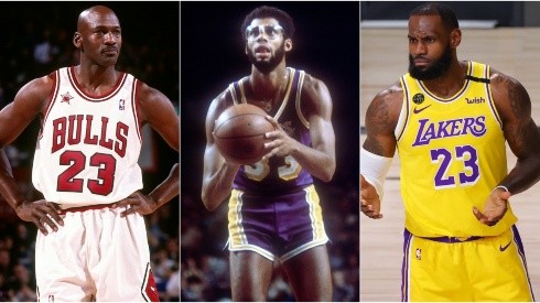 Michael Jordan, Kareem Abdul-Jabbar y LeBron James