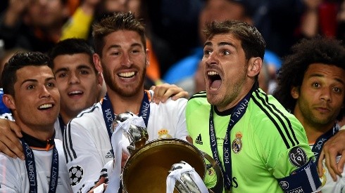 Sergio Ramos e Iker Casillas levantando la Champions League de 2014.