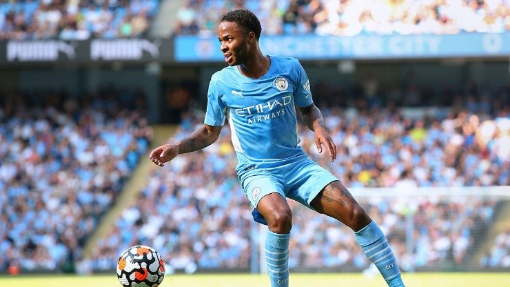 Sterling en acción con Manchester City.