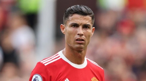 Cristiano Ronaldo con los colores de Manchester United.