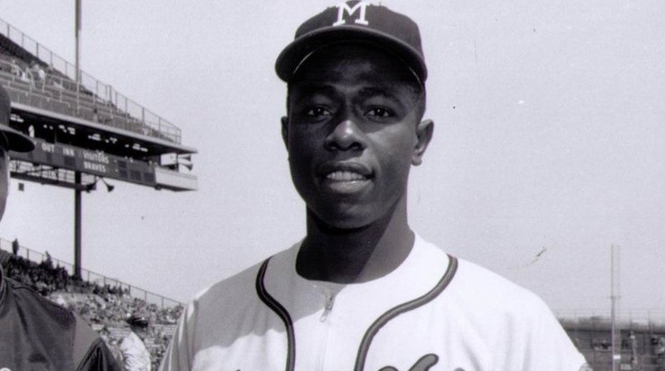 ‘Hammerin’’ Hank Aaron played over 20 years in Major League Baseball and is considered one of the game’s all-time greats, being the second player with the most home runs in league history with , only behind Barry Bonds (Twitter: @Braves).