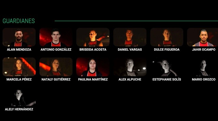Equipo rojo del Exatlón México - Guardianes