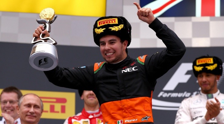 Checo sabe lo que es estar en el podio de Rusia. (Getty)