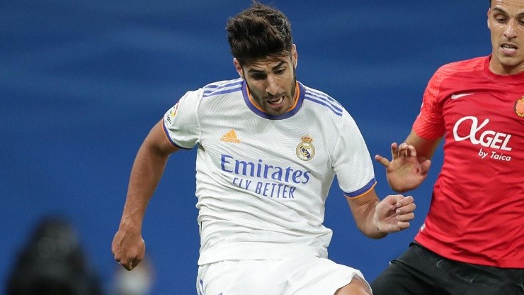 Marco Asensio en acción con Real Madrid.