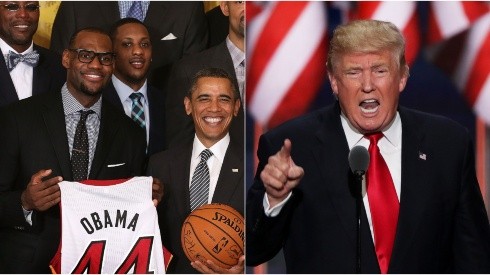 LeBron James, Barack Obama y Donald Trump