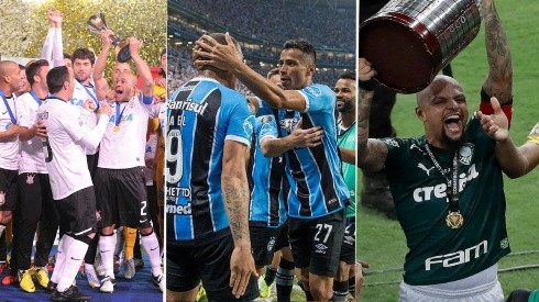 Corinthians, Gremio y Palmeiras; campeones de Libertadores.