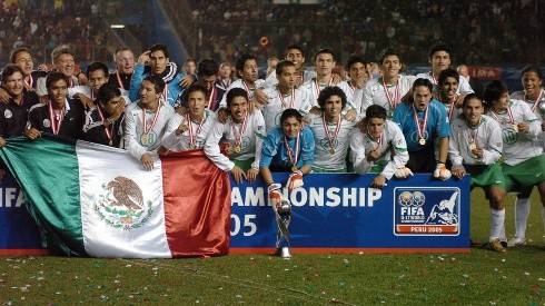 La selección mexicana sub 17 campeona en Perú 2005.