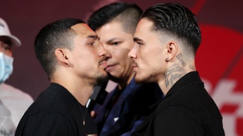 Teofimo Lopez (left) and George Kambosos Jr. (right)