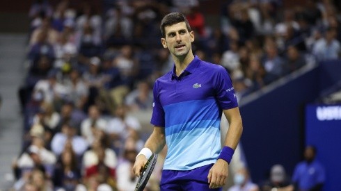 Novak Djokovic during the US Open 2021