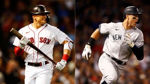 Enrique Hernandez of the Boston Red Sox (left) and Aaron Judge of the New York Yankees (right)