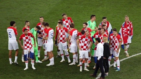 Jugadores de Croacia en la final de Rusia 2018.