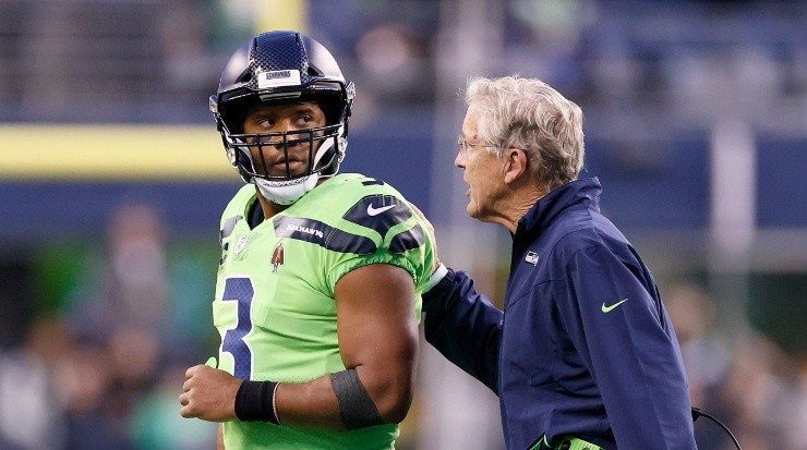 Russell Wilson y Pete Carroll (Foto: Getty Images)