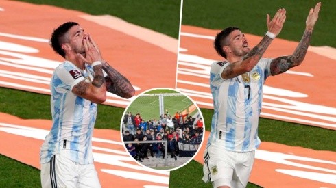 La historia detrás del festejo de Rodrigo De Paul en su gol vs. Uruguay (Fotos: Getty Images)