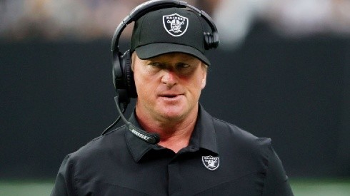 Jon Gruden as head coach with the Raiders, his last game was against the Chicago Bears in October 10th.