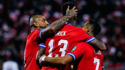 Chile en festejo de gol.