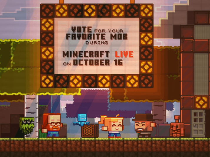 Minecraft Live terá votação do próximo mob do jogo com Glare