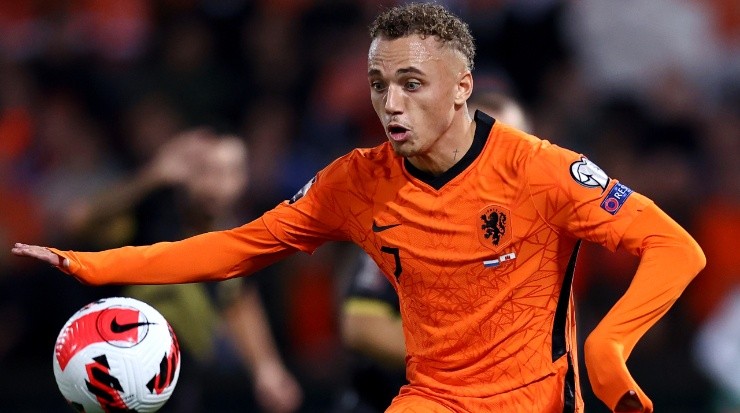 Noa Lang in action for the Netherlands national team during the October international window. (Dean Mouhtaropoulos/Getty Images)