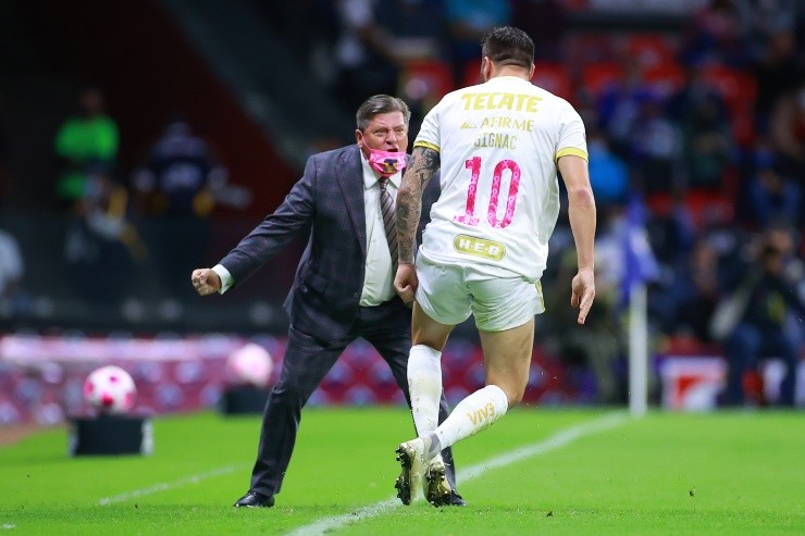 Herrera festejó el gol del empate (Getty Images)