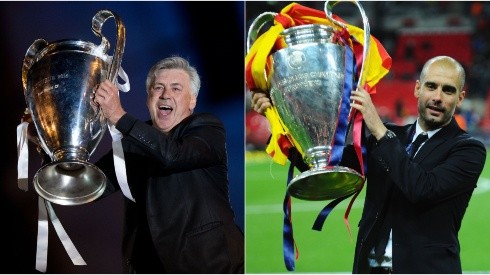Real Madrid's 2014 UEFA Champions League (left) and Barcelona's 2011 UEFA Champions League (right)