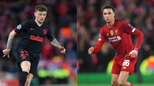 Trippier of the Atletico Madrid (left) and Alexander-Arnold of Liverpool