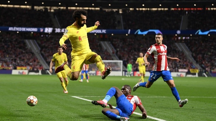 Mohamed Salah marcó un doblete ante Atlético de Madrid.