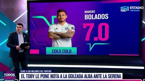 Vega le dio la nota máxima a Marcos Bolados en Colo Colo.