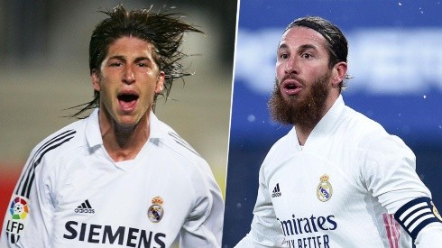 Sergio Ramos en su inicio y final con Real Madrid.