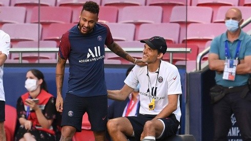 tuchel y Neymar en PSG.