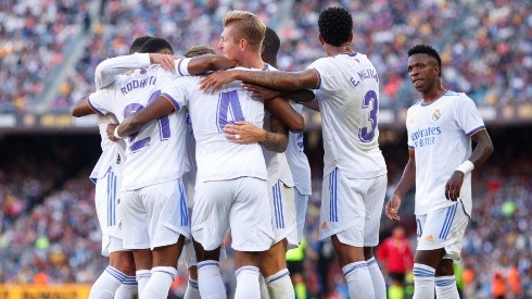 David Alaba of Real Madrid celebrates after scoring